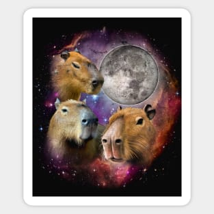 Capybara Moon Sticker